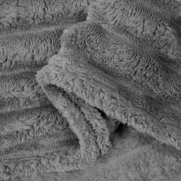 Überwurfdecke Dunkelgrau 240 x 220 cm Fleece