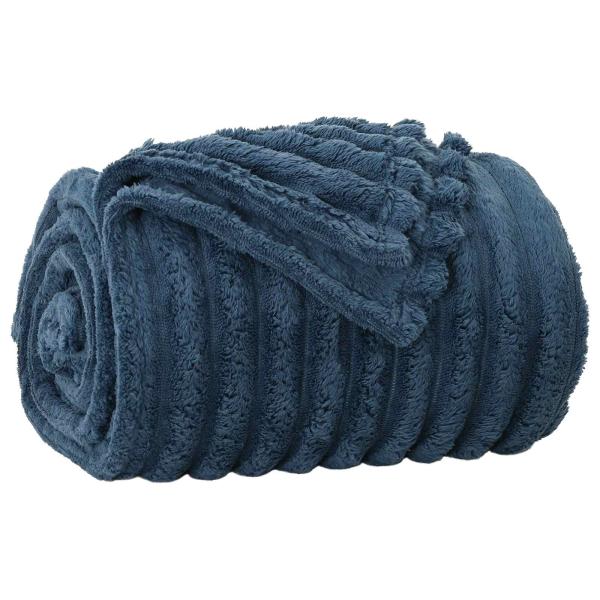 Wohndecke Marineblau 270 x 240 cm 1.77 kg Fleece