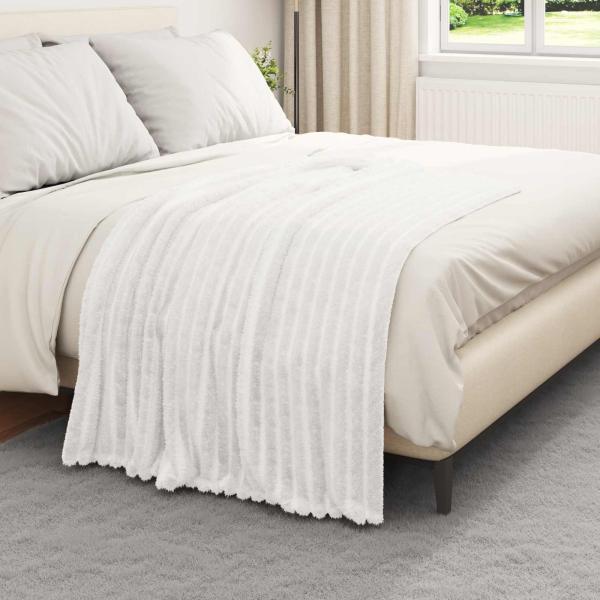 Wohndecke Weiß 95 x 220 cm 0.45 kg Fleece