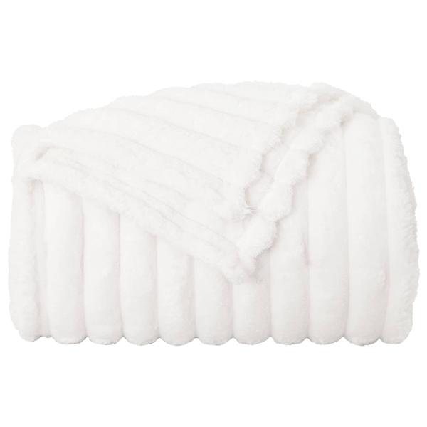 Wohndecke Weiß 95 x 220 cm 0.45 kg Fleece