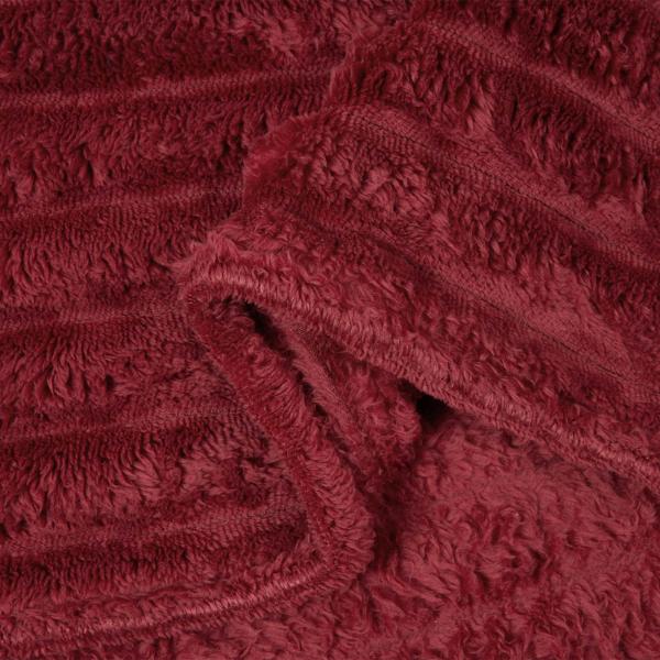 Überwurfdecke Bordeauxrot 240 x 220 cm Fleece