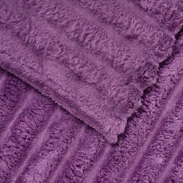 Überwurfdecke Lila 270 x 240 cm Fleece
