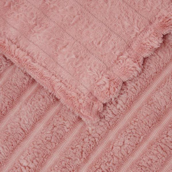Überwurfdecke Rosa 150 x 130 cm Fleece