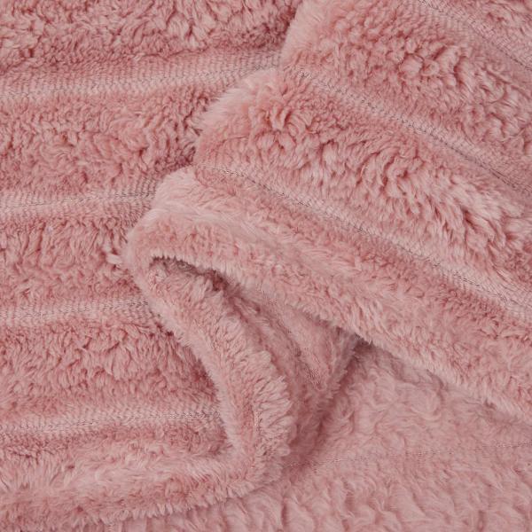 Überwurfdecke Rosa 150 x 130 cm Fleece