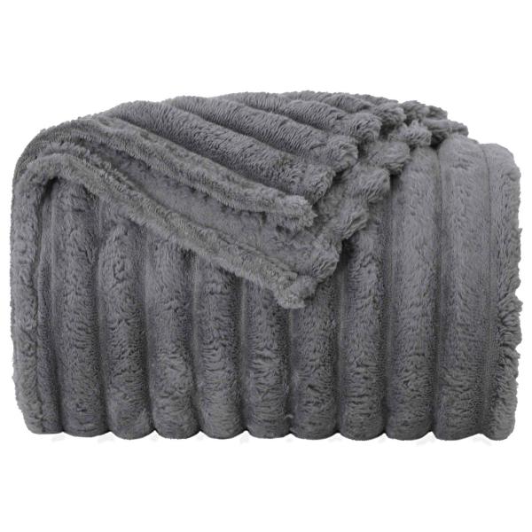 Wohndecken 6 stk. Dunkelgrau 240 x 220 cm 8.76 kg Fleece