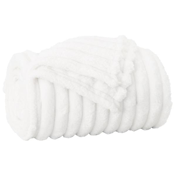 Wohndecken 6 Stück Weiß 240 x 220 cm Fleece