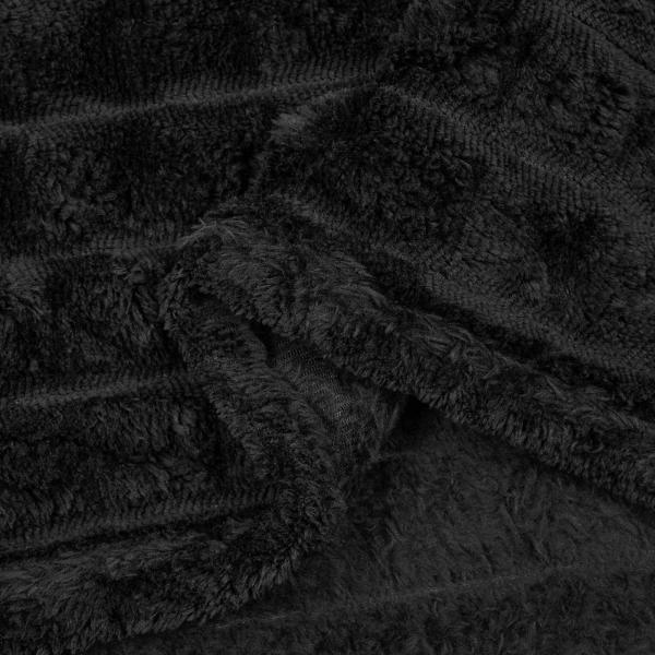 Wohndecken 6 Stück Schwarz 240 x 220 cm Fleece