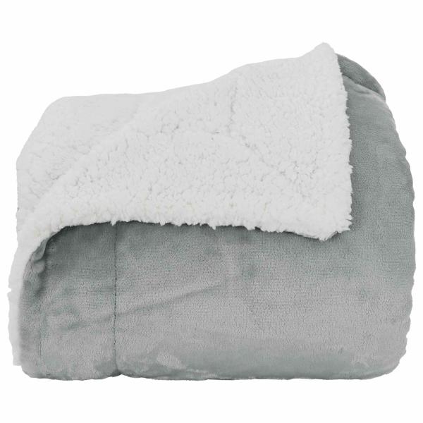 Überwurfdecke Grau 150 x 200 cm 1.64 Fleece