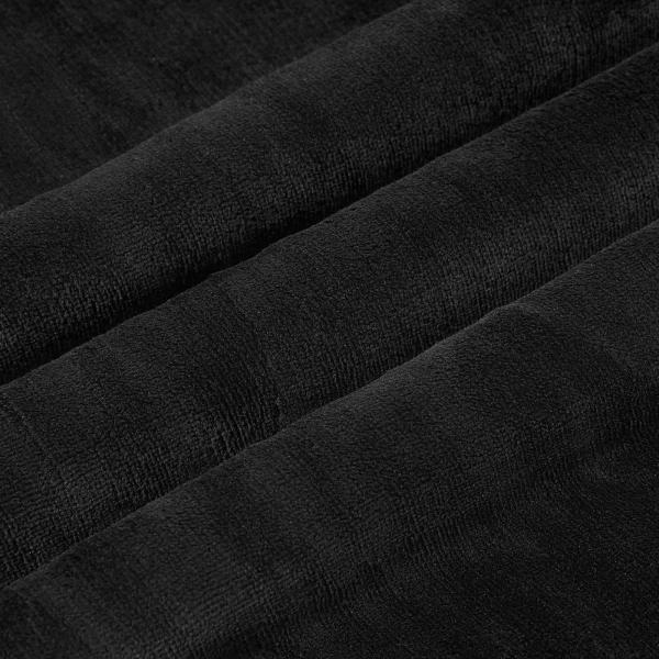 Überwurfdecke Schwarz 130 x 150 cm Fleece