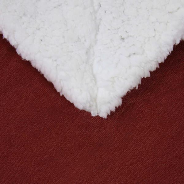 ARDEBO.de - Überwurfdecke Bordeauxrot 130 x 150 cm Fleece
