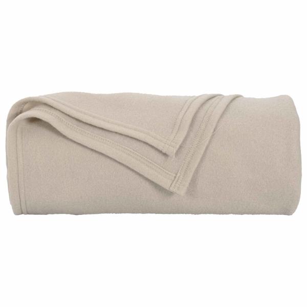 Überwurfdecke Beige 200 x 150 cm Fleece