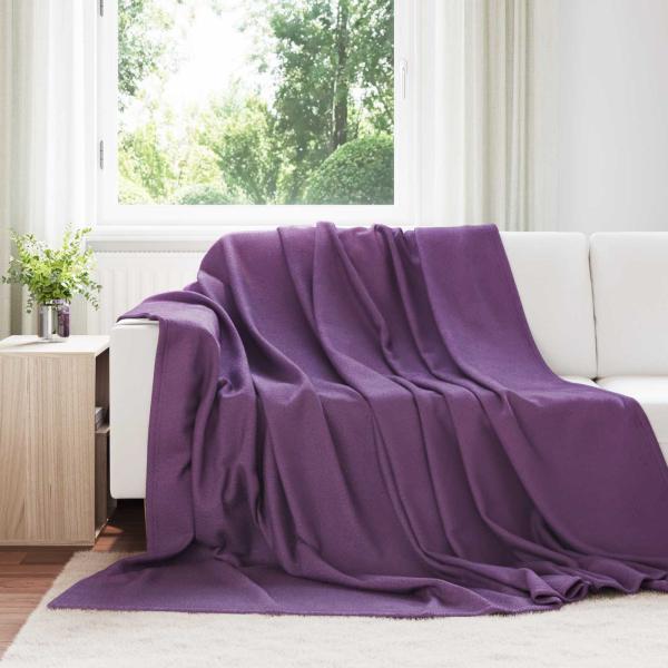 ARDEBO.de - Überwurfdecke Lila 270 x 240 cm Fleece