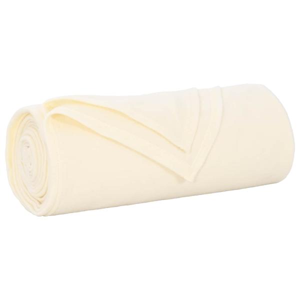 Wohndecken 6 Stück Creme 170 x 130 cm Fleece