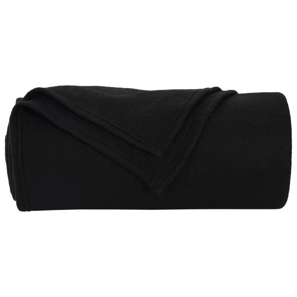 Wohndecken 24 Stück Schwarz 170 x 130 cm Fleece