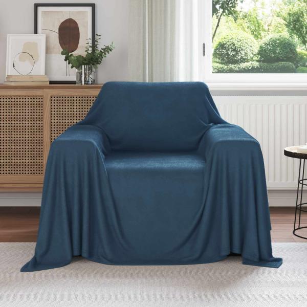 ARDEBO.de - Überwurfdecke Marineblau 210 x 140 cm Fleece