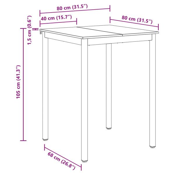 Stehtisch Holzwerkstoff Quadratisch