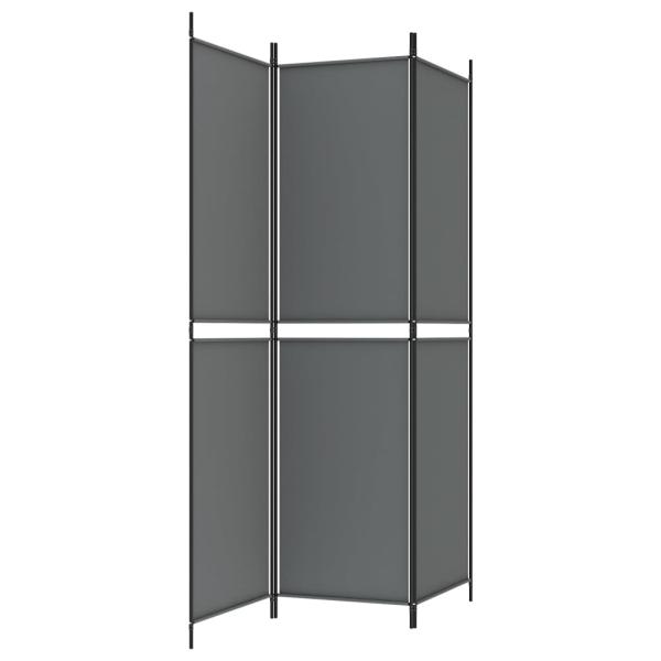 3-tlg. Paravent Anthrazit 150x200 cm Stoff