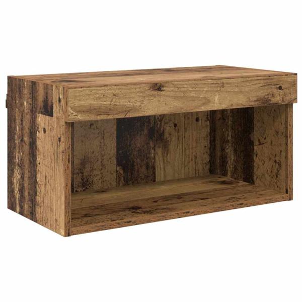 ARDEBO.de - TV Wand Einheiten mit LED 6 pcs Altholz Holzwerkstoff