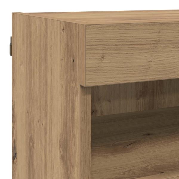 TV Wand Einheiten mit LED 5 Stück Artisan-Eiche 80 x 30 x 40 cm