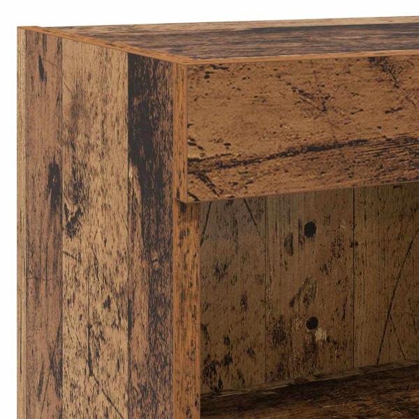 TV-Wandregal-Set with LED String Lights 5 pcs Altholz Holzwerkstoff