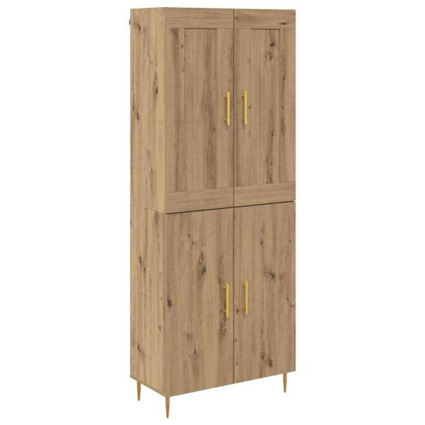 Highboard Artisan-Eiche 69,5 x 34 x 180 cm Holzwerkstoff