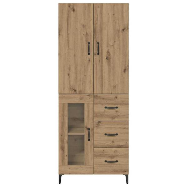 Highboard Wandmontiert Artisan-Eiche 69,5 x 34 x 180 cm Holzwerkstoff