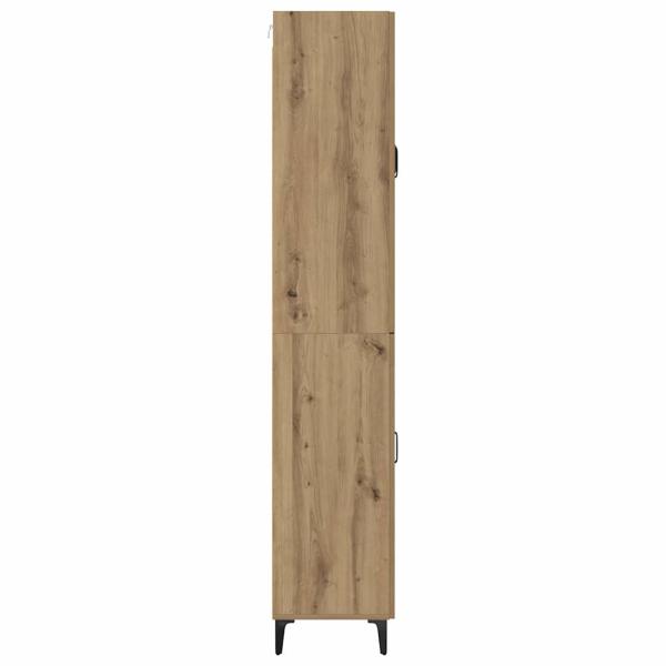 Highboard Wandmontiert Artisan-Eiche 69,5 x 34 x 180 cm Holzwerkstoff
