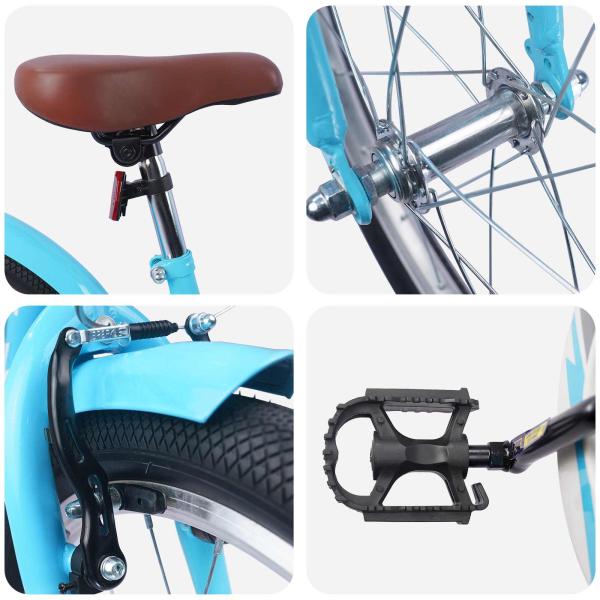 Kinderfahrrad 20 Zoll für 6-11 Jahre alt Himmelblau