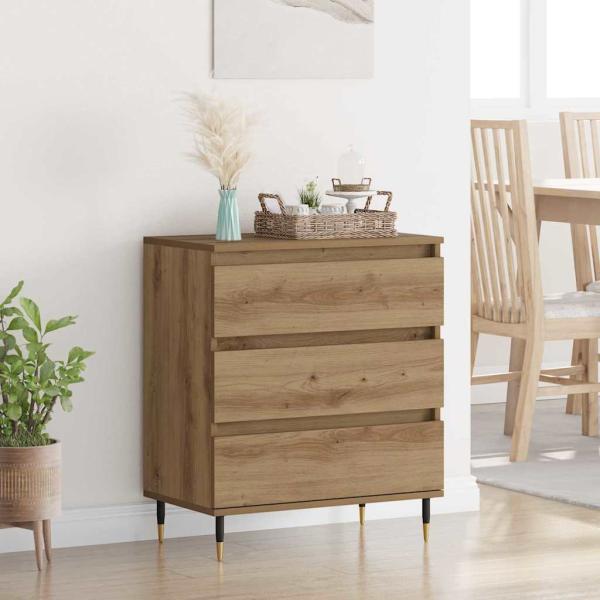 ARDEBO.de - Sideboard mit Schubladen Artisan-Eiche 60 x 35 x 70 cm Holzwerkstoff
