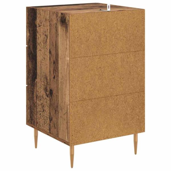 Nachttisch mit Schubladen Altholz 40 x 40 x 66 cm Holzwerkstoff
