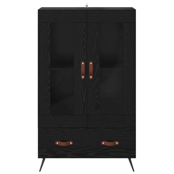 Highboard Schwarz Eichen-Optik 69,5 x 31 x 115 cm