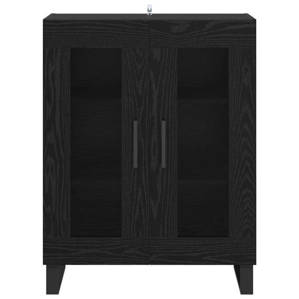 Sideboard Schwarz Eichen-Optik 69,5 x 34 x 90 cm Holzwerkstoff