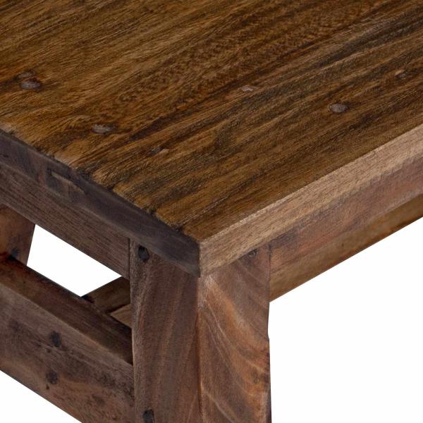 Hocker Natur 30 x 20 x 20 cm Mahagoni Holz