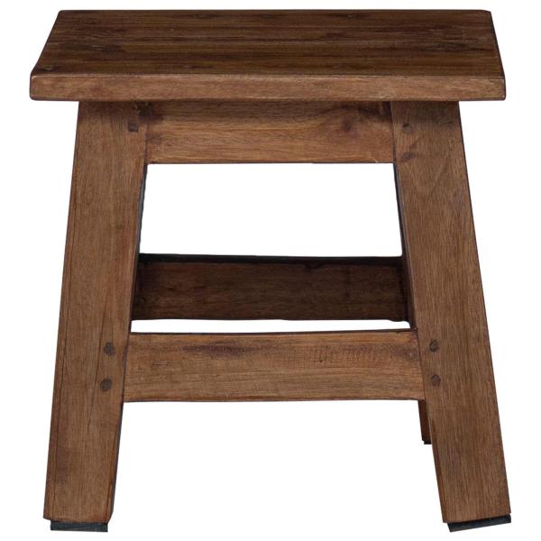 Hocker Natur 26 x 26 x 26 cm Mahagoni Holz
