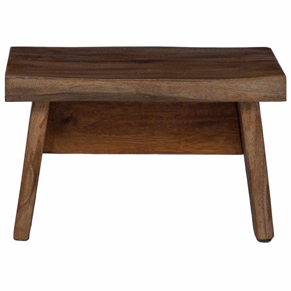 Hocker Natur 29 x 20 x 17 cm Mahagoni Holz