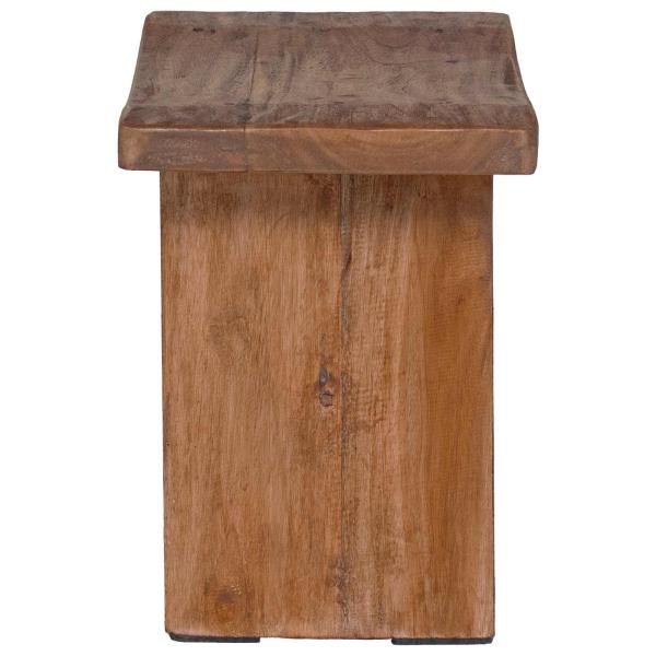 Hocker Natur 40 x 25 x 31 cm Mahagoni Holz