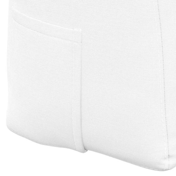 Rücken Kissen Weiß 100 x 24 x 50 cm Stoff