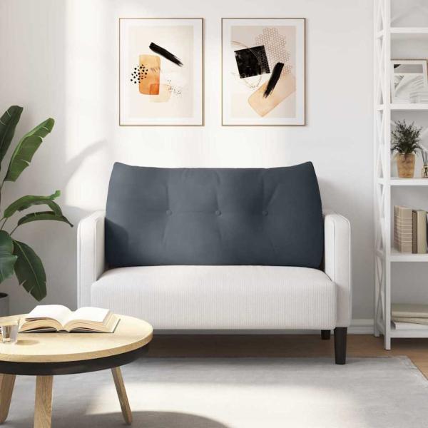 Rückenkissen Dunkelgrau 100 x 24 x 50 cm Samt