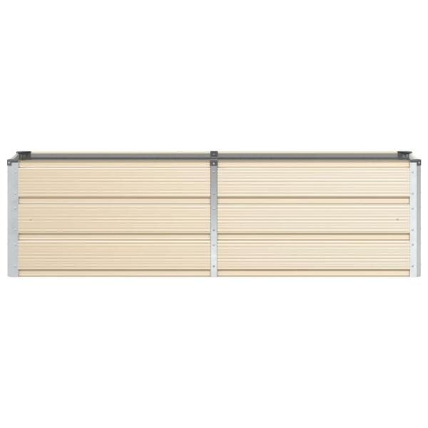 Pflanzkübel Elfenbein 160 x 40 x 45 cm Stahl