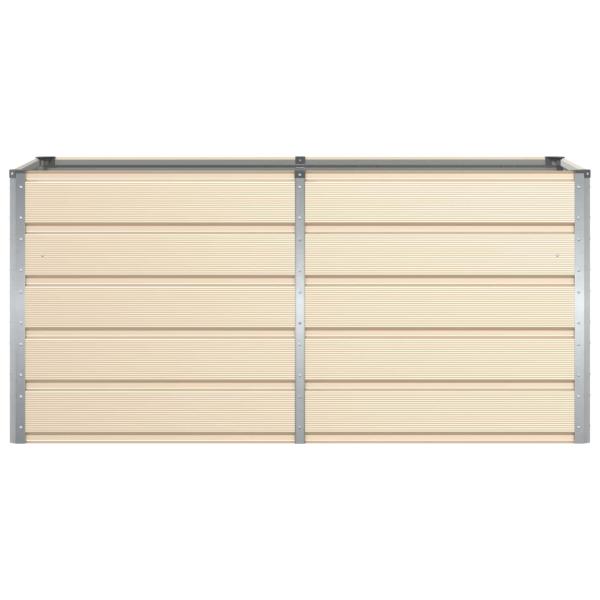 Pflanzkübel Elfenbein 160 x 80 x 75 cm Stahl