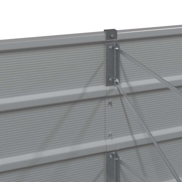 Pflanzkübel Hellgrau 240 x 80 x 45 cm Stahl