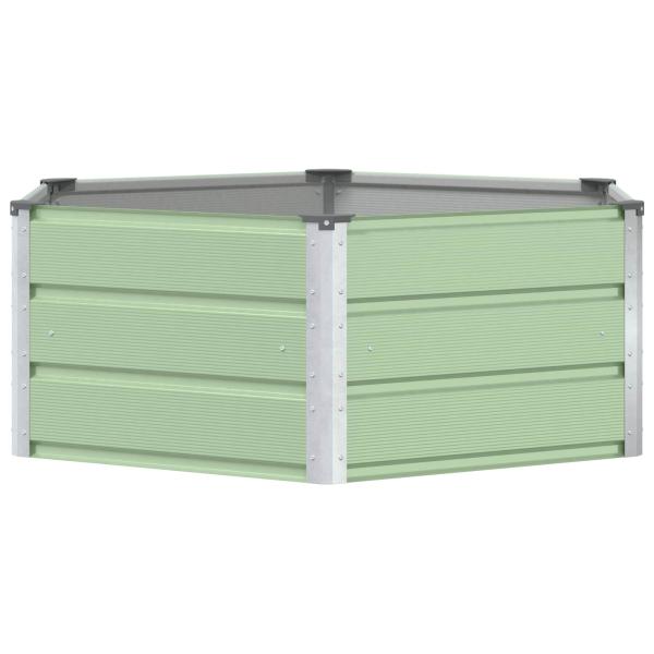 Pflanzkübel Pastellgrün 129 x 129 x 45 cm Stahl