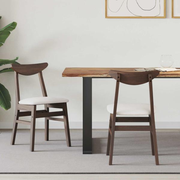 ARDEBO.de - Esszimmerstühle 2 pcs Hellbraun 42 x 47.5 x 81 cm