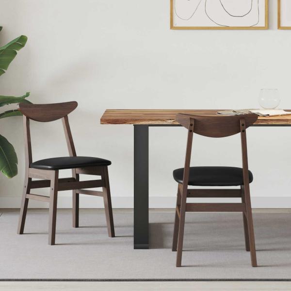 ARDEBO.de - Esszimmerstühle 2 pcs Hellbraun 42 x 47.5 x 81 cm