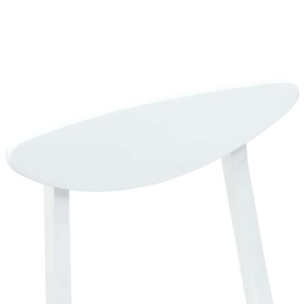 Esszimmerstühle 2 pcs Weiß 42 x 47.5 x 81 cm Massives Gummiholz