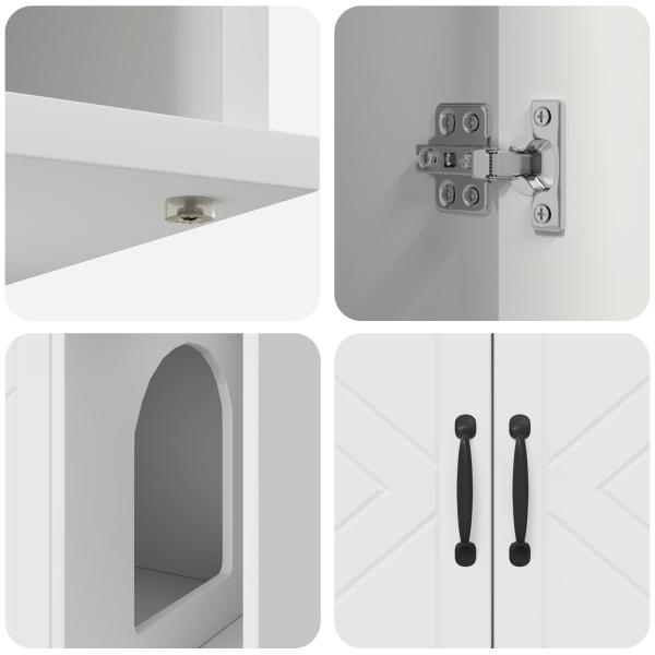 Katzenhaus Weiß 85 x 55 x 50 cm Holzwerkstoff