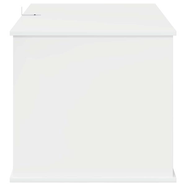 Katzenhaus Glänzend Weiß 85 x 55 x 50 cm Holzwerkstoff