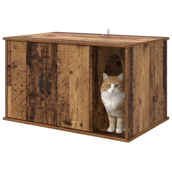 Katzenhaus Altholz 85 x 55 x 50 cm Holzwerkstoff