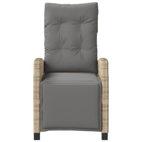 3-tlg. Bistro-Set mit Kissen Beigemischung Poly Rattan