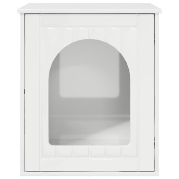 Katzenhaus Glänzend Weiß 53 x 52 x 62 cm Holzwerkstoff